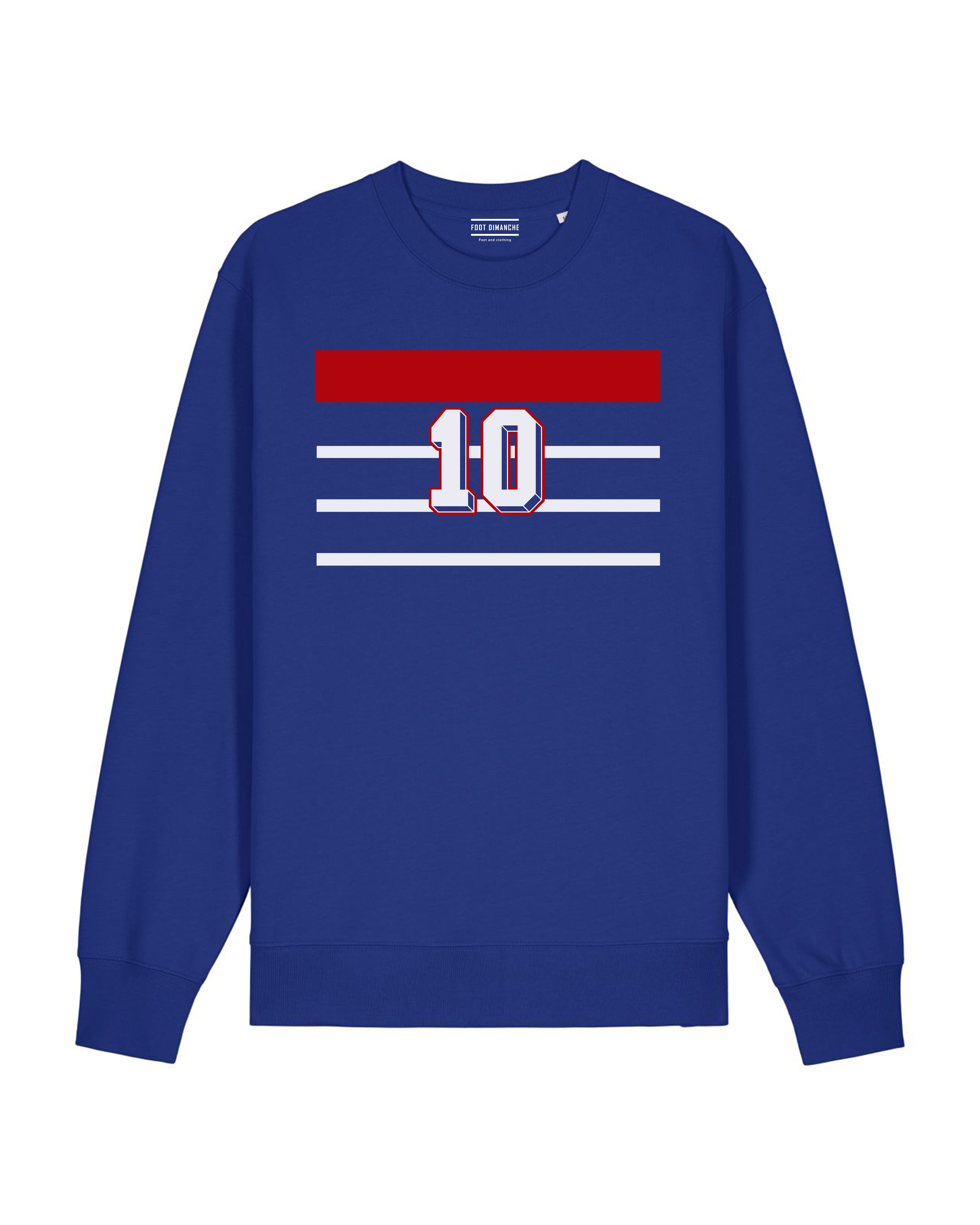 Sweat Vintage France Télécom 98 - Footix Football Mondial 1998 (Blanc, Taille L Homme)