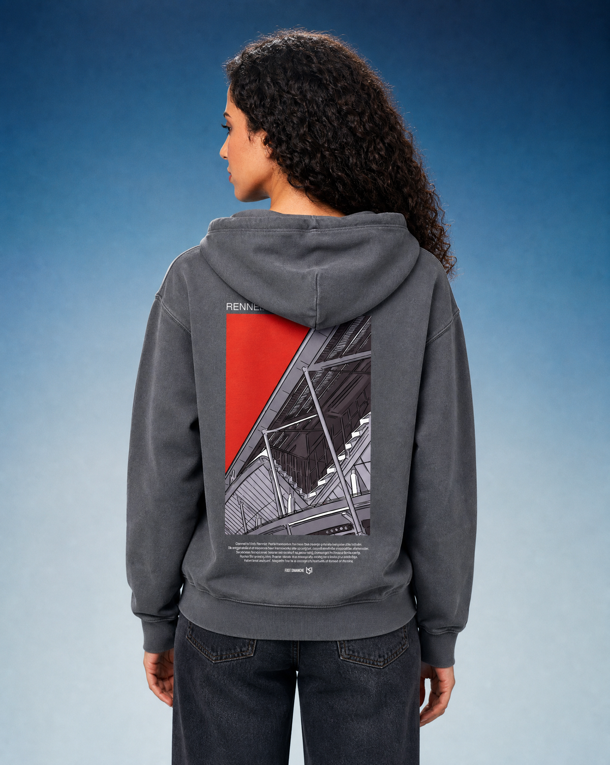 Sweat Capuche Rennes -  Foot Dimanche x Mark Johnson