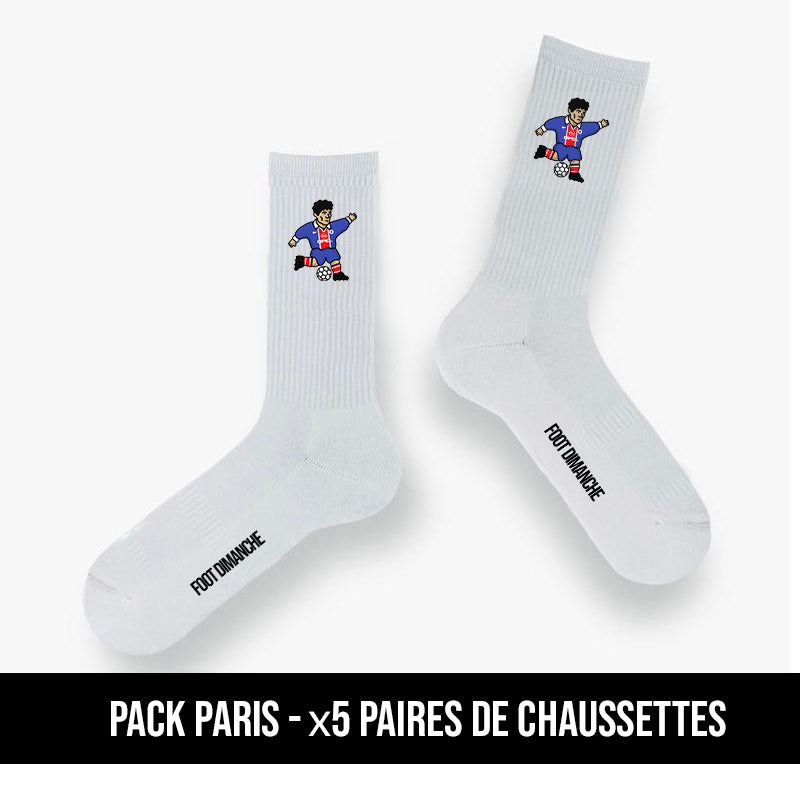Pack 5 Chaussettes Paris - Foot Dimanche x Clément Striano