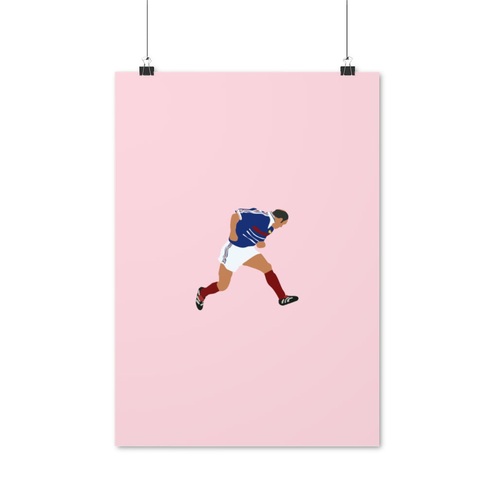 Poster Zinédine Zidane France 98 - Foot dimanche