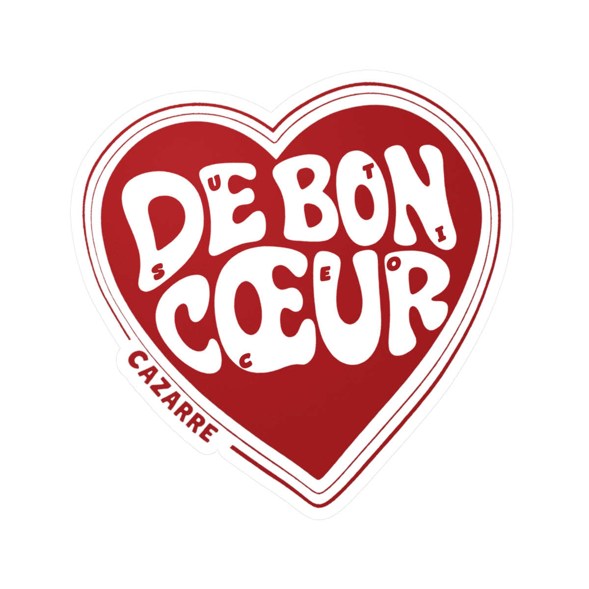 Sticker De bon coeur - Cazarre x Foot Dimanche