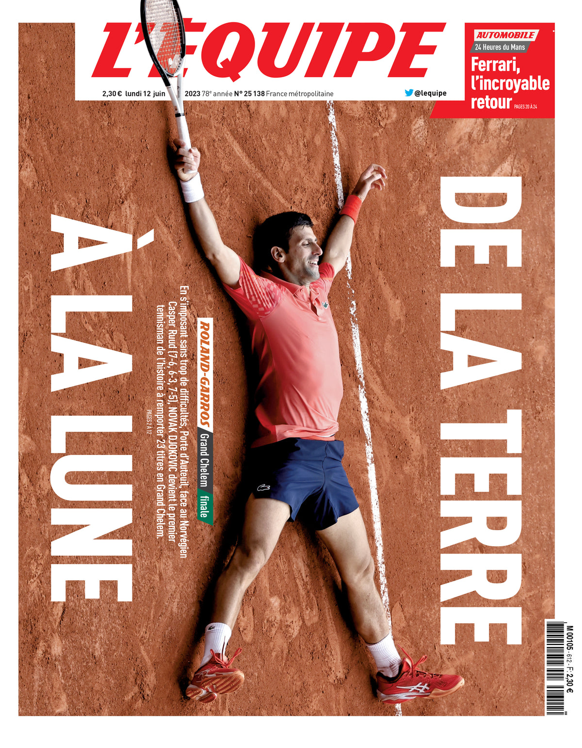 Tee Shirt De la Terre à la Lune - L'Equipe x Foot Dimanche