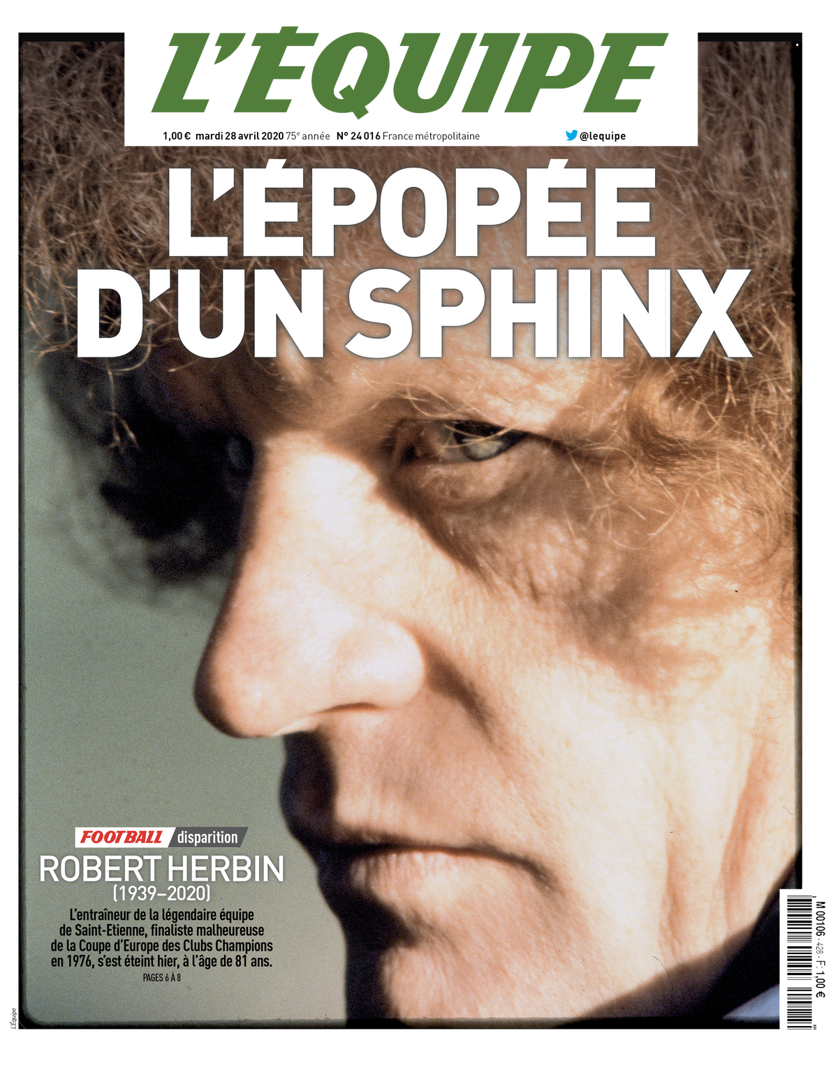 Tee Shirt Robert Herbin L'Epopée du Sphynx - L'Equipe x Foot Dimanche
