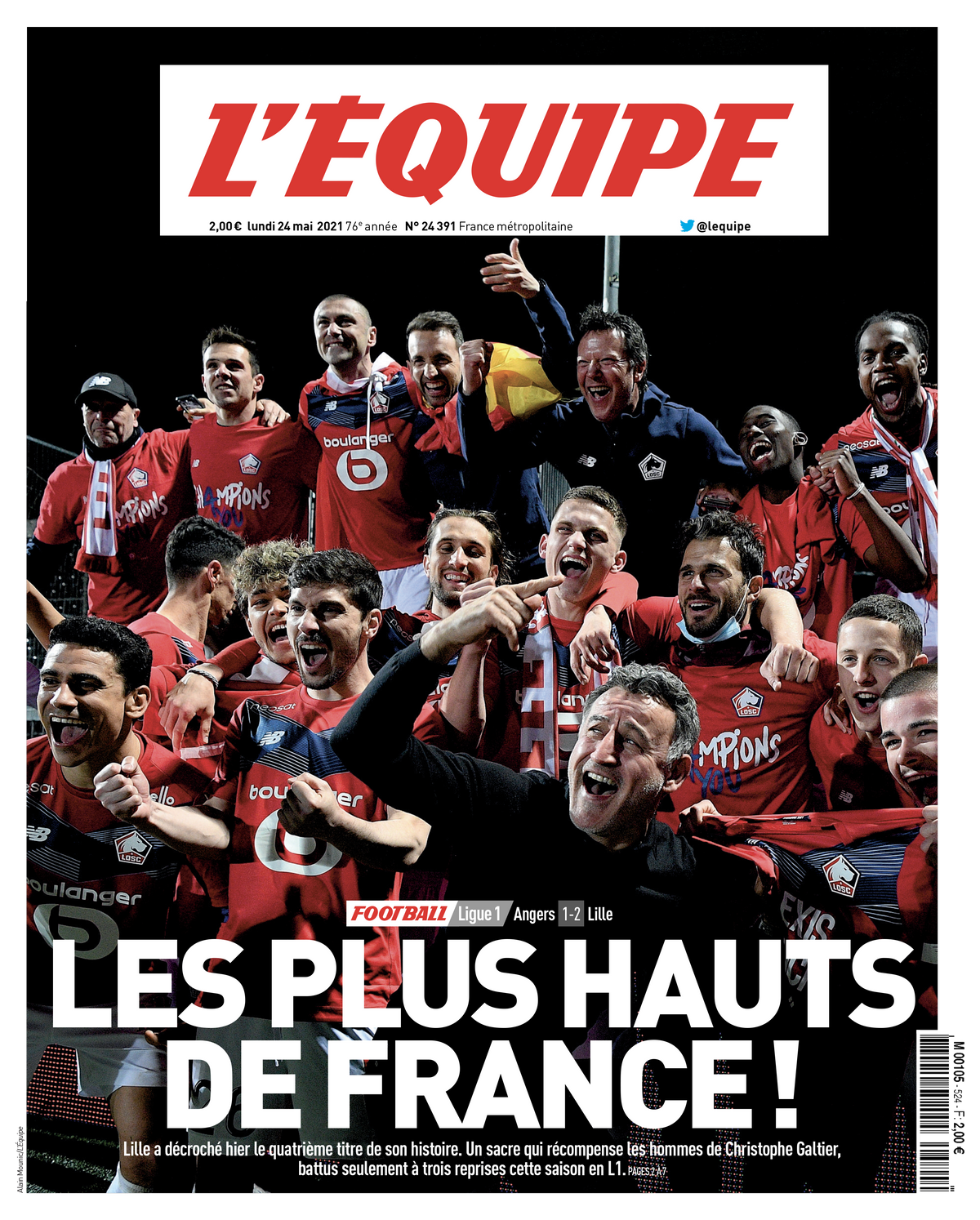 Tee Shirt Les plus Hauts de France - L'Equipe x Foot Dimanche