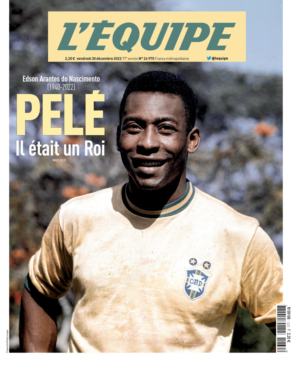 Tee Shirt Pelé, il était un Roi - L'Equipe x Foot Dimanche