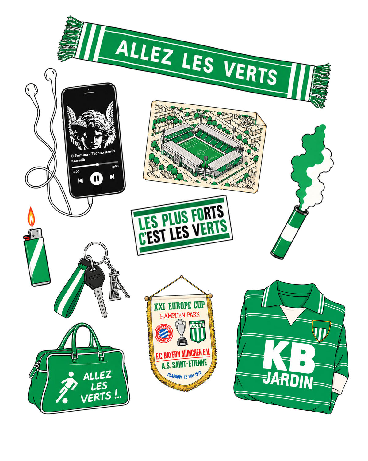 Tee Shirt Kit Supporter Saint-Étienne