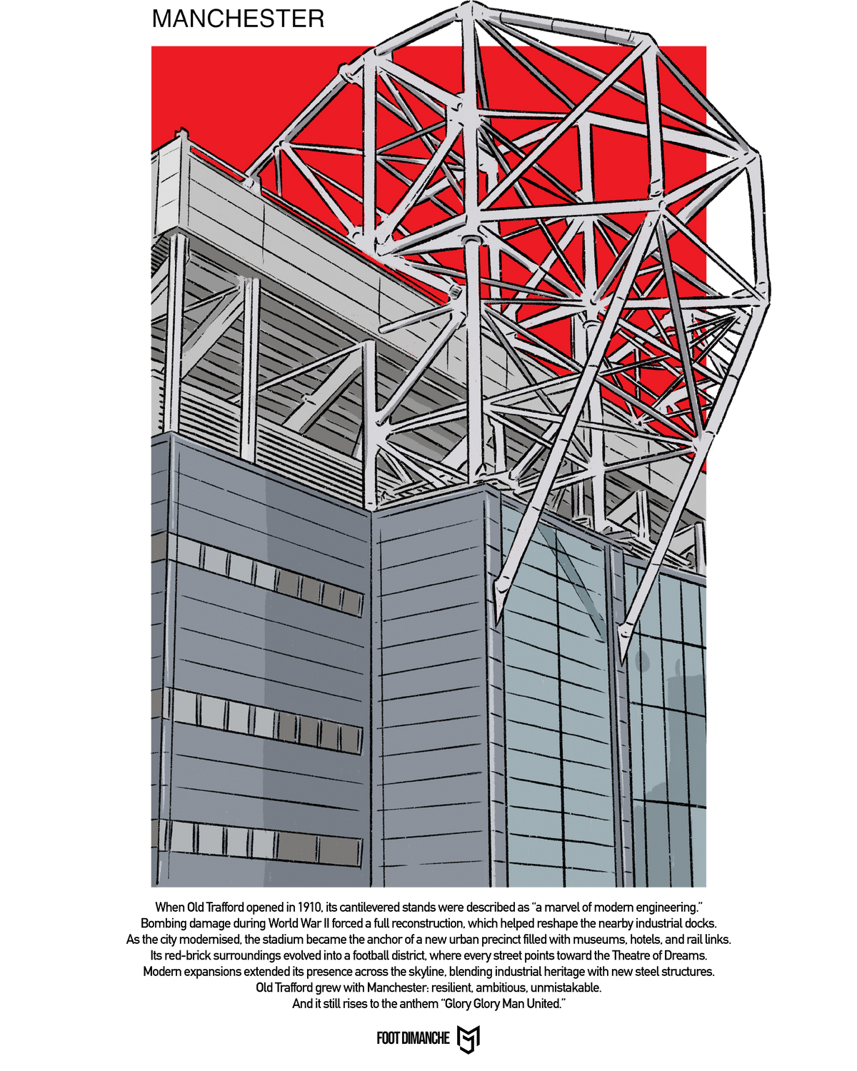 Tee Shirt Manchester - Foot Dimanche x Mark Johnson