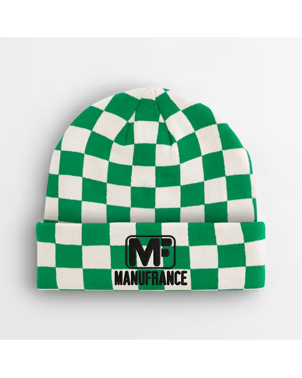 Bonnet en damier brodé Manufrance