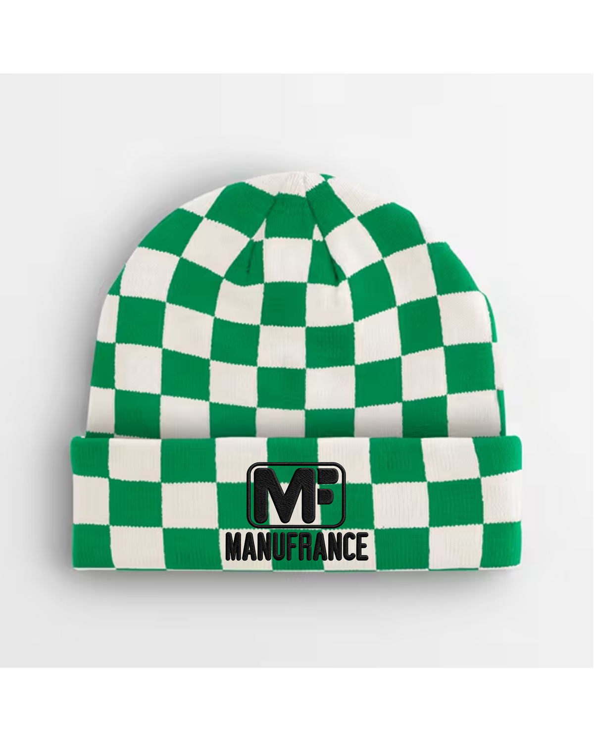Bonnet en damier brodé Manufrance