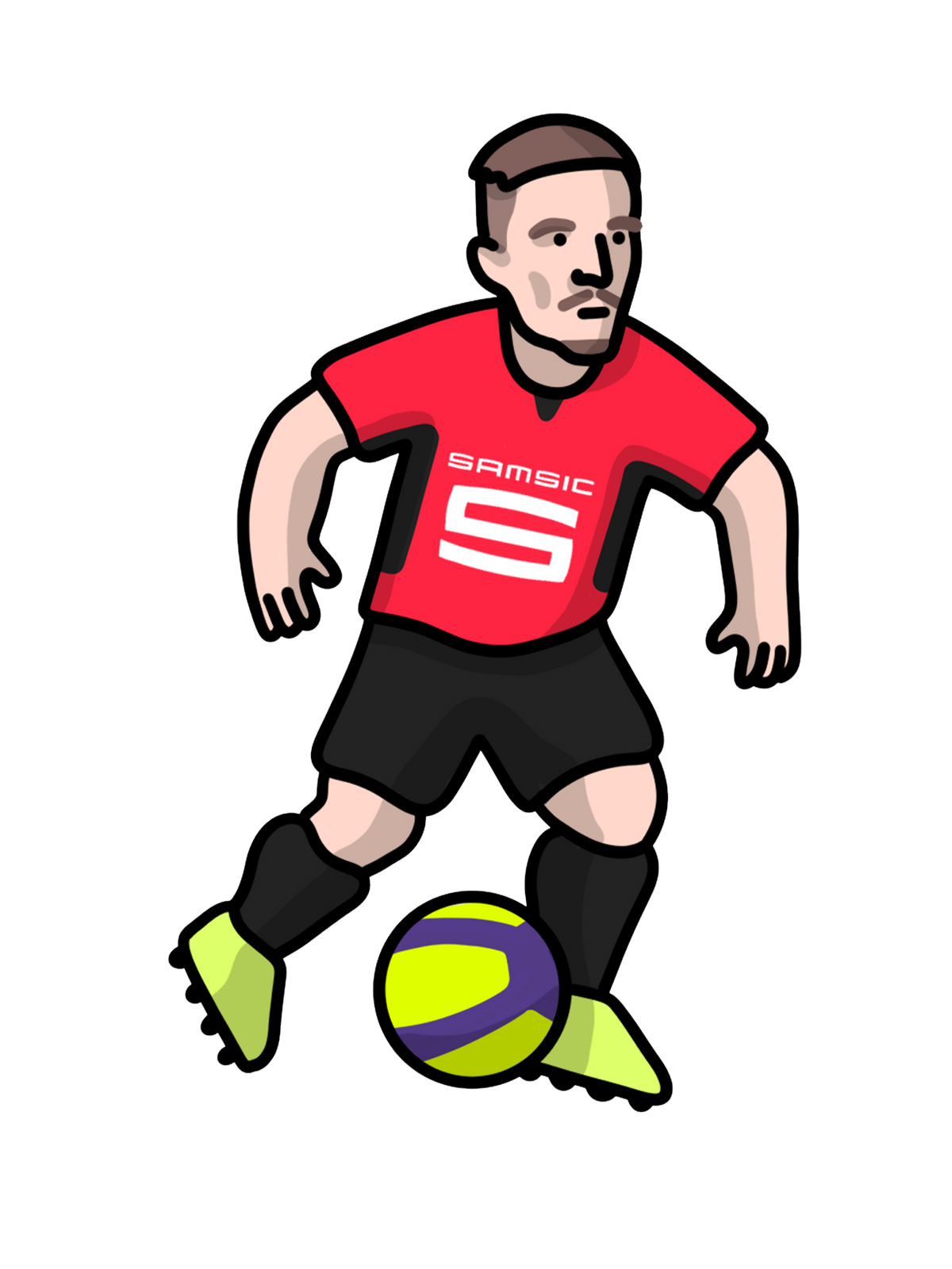 Pack 5 Chaussettes Rennes - Foot Dimanche x Clément Striano