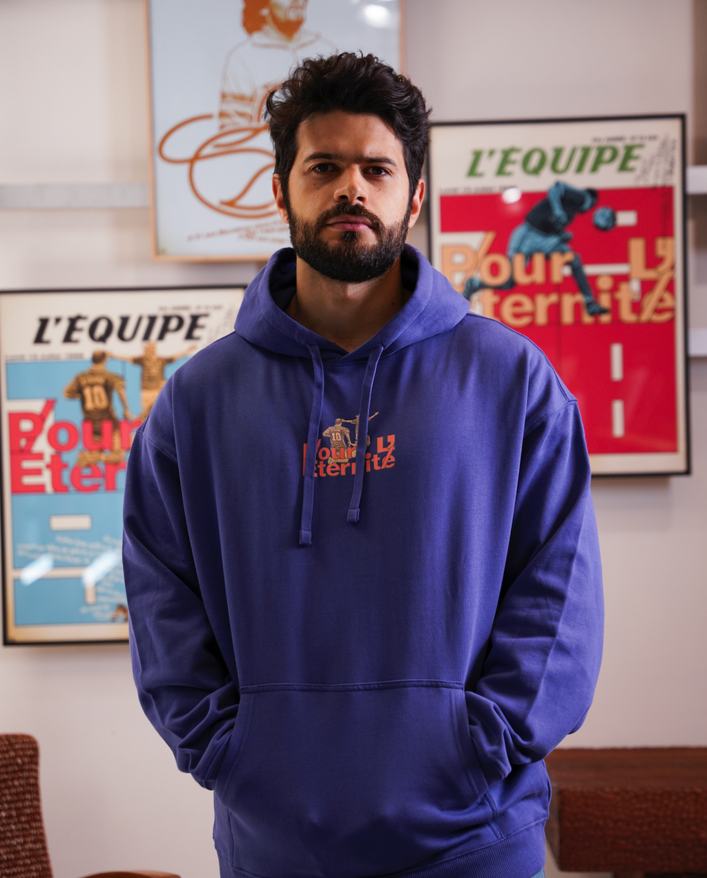 Sweat Capuche Pour l'éternité - L'Equipe x Foot Dimanche- version rouge