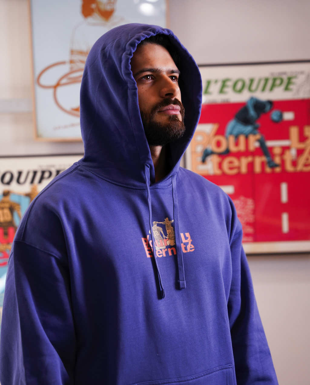 Sweat Capuche Pour l'éternité - L'Equipe x Foot Dimanche- version rouge