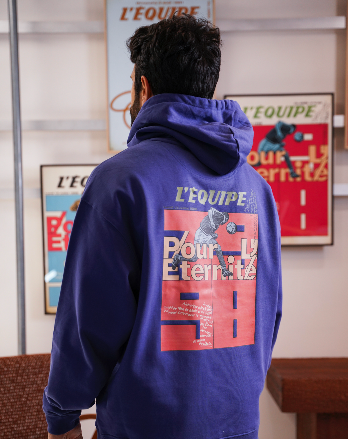 Sweat Capuche Pour l'éternité - L'Equipe x Foot Dimanche- version rouge