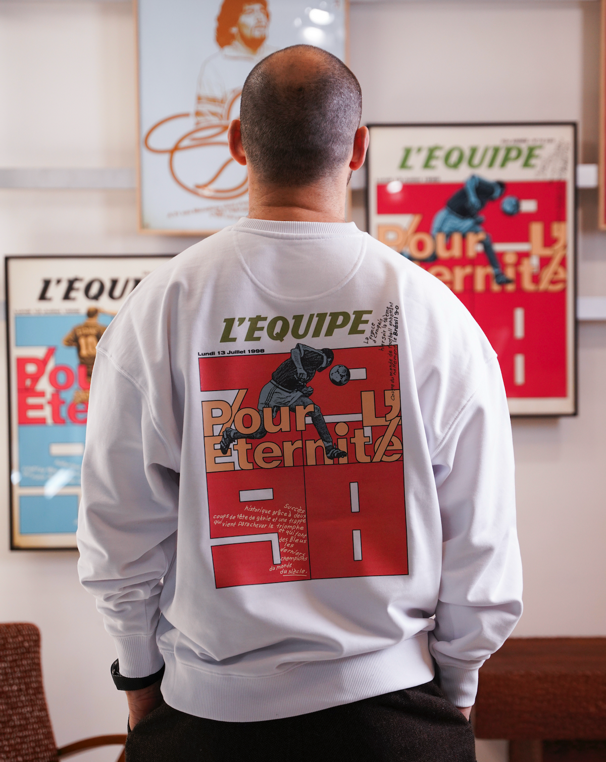 Sweat Pour l'éternité - L'Equipe x Foot Dimanche - version rouge