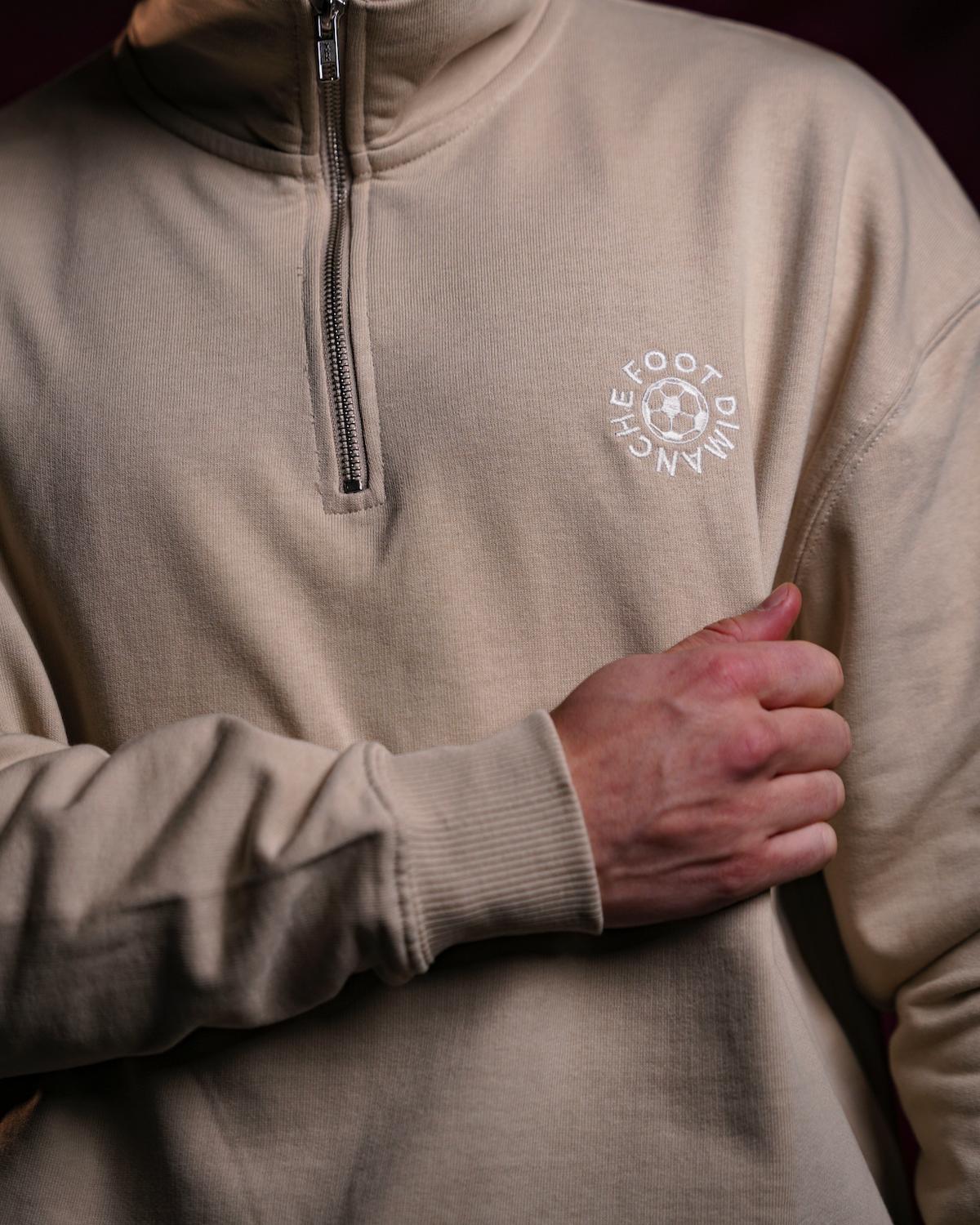 Sweatshirt Zip Oversize brodé Foot Dimanche