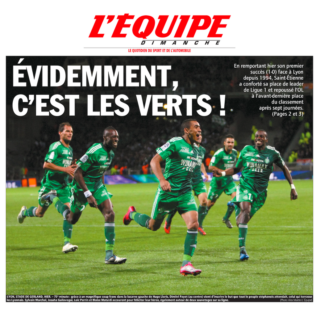 Tee Shirt Evidemment c'est les Verts - L'Equipe x Foot Dimanche
