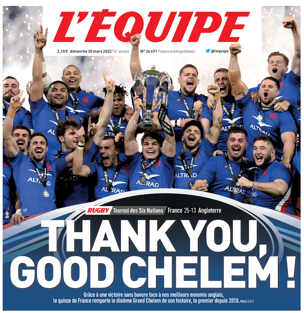 Tee Shirt Thank You Grand Chelem - L'Equipe x Foot Dimanche