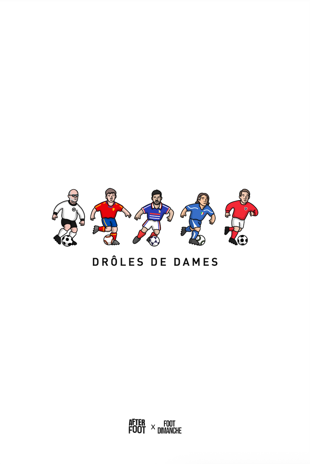 Poster Drôles de Dames Figurines - After Foot x Foot Dimanche