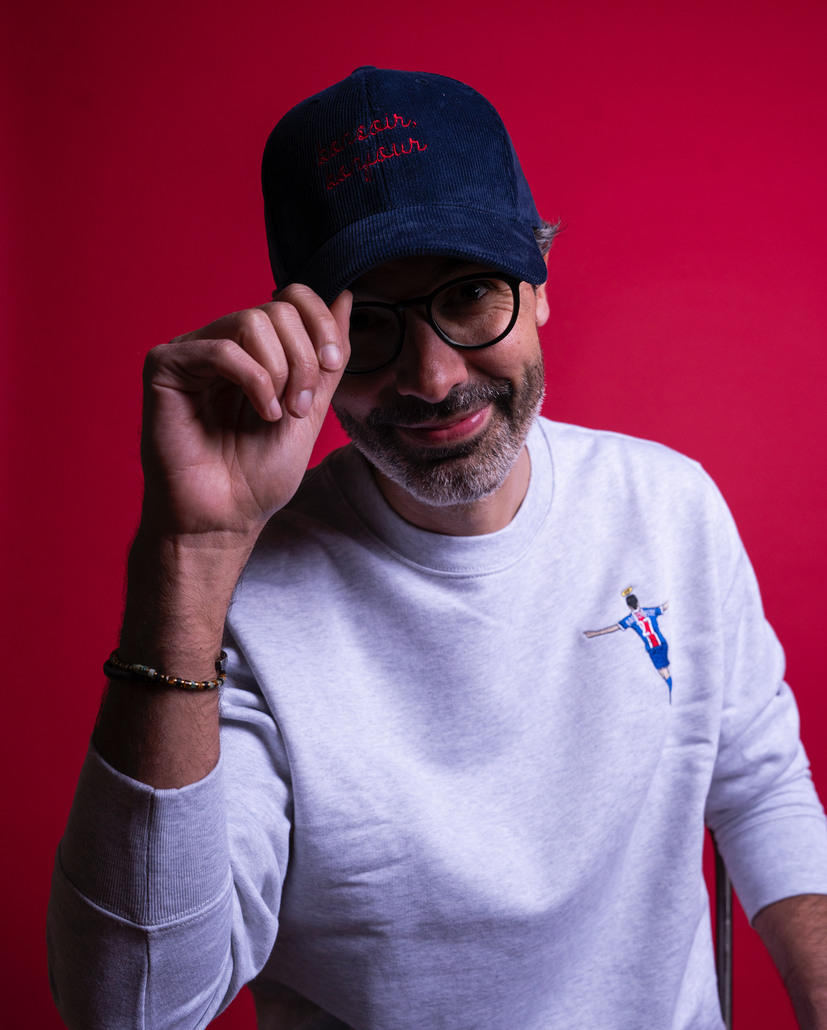 Casquette Bonsoir, Bonjour brodé - Cazarre x Foot Dimanche