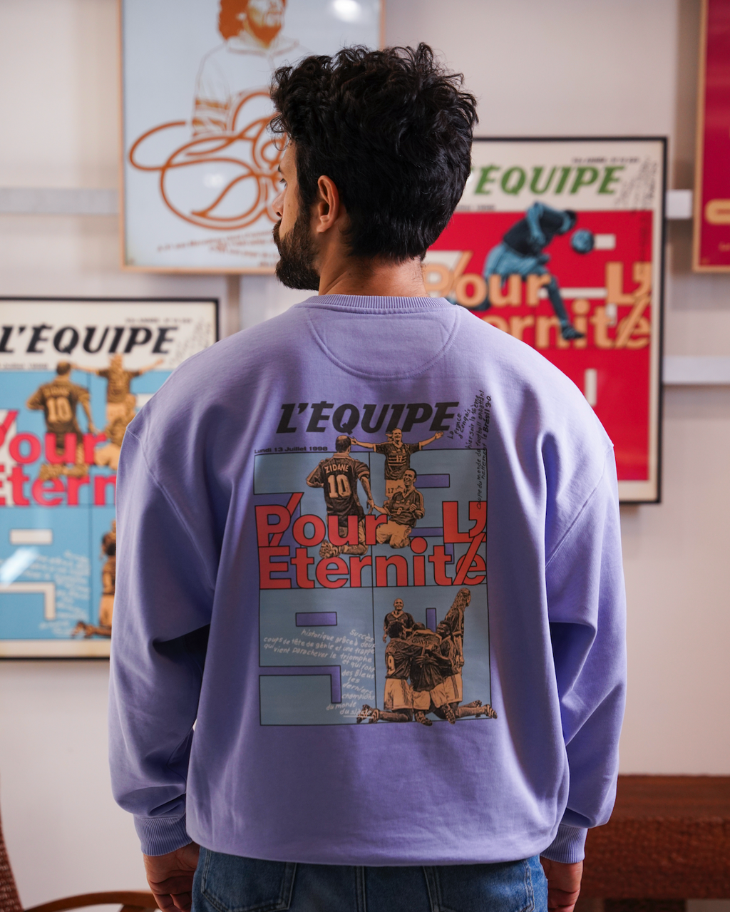Sweat Pour l'éternité - L'Equipe x Foot Dimanche- version bleue