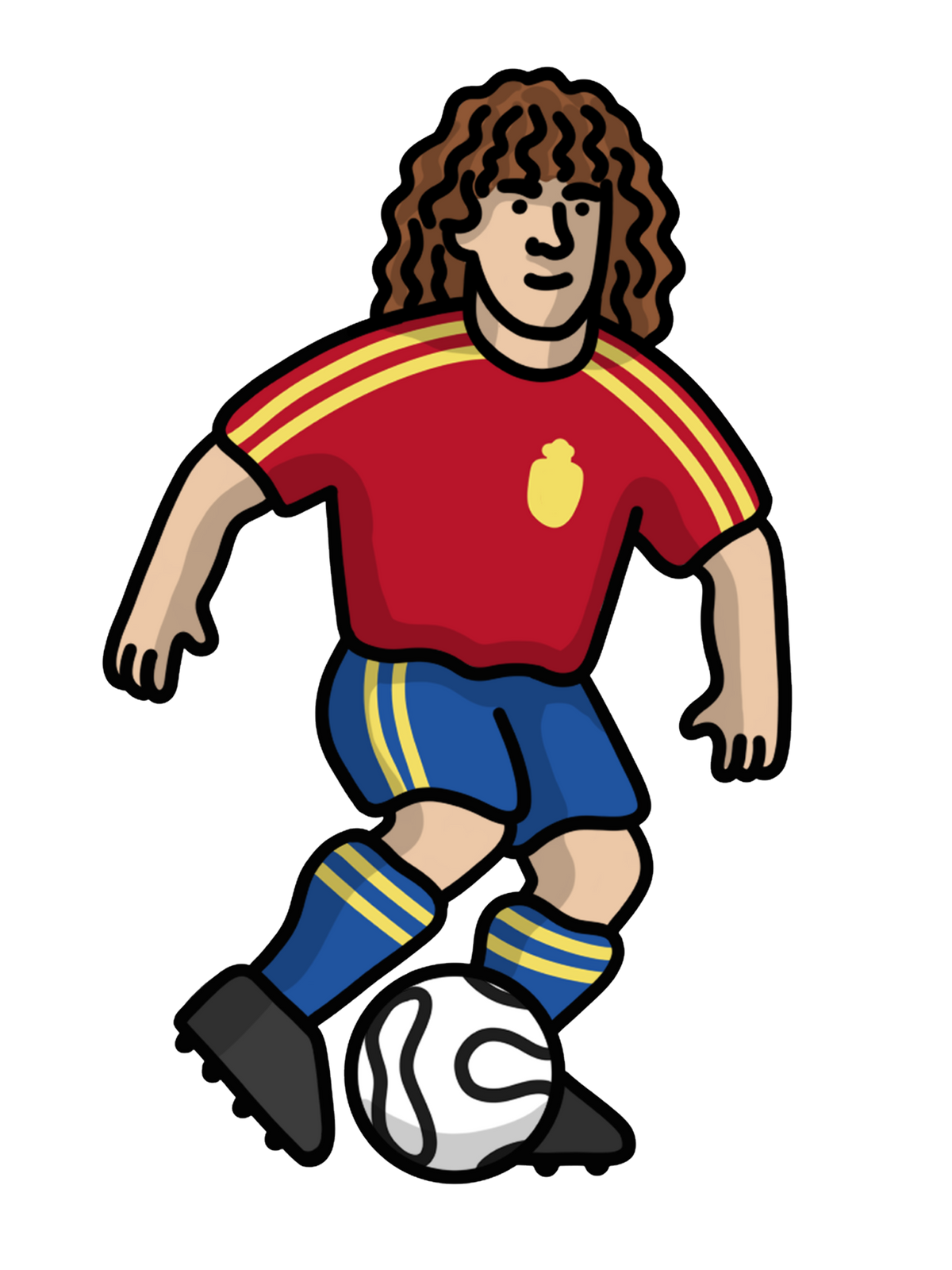 Chaussettes Carles Puyol Espagne - Foot Dimanche x Clément Striano