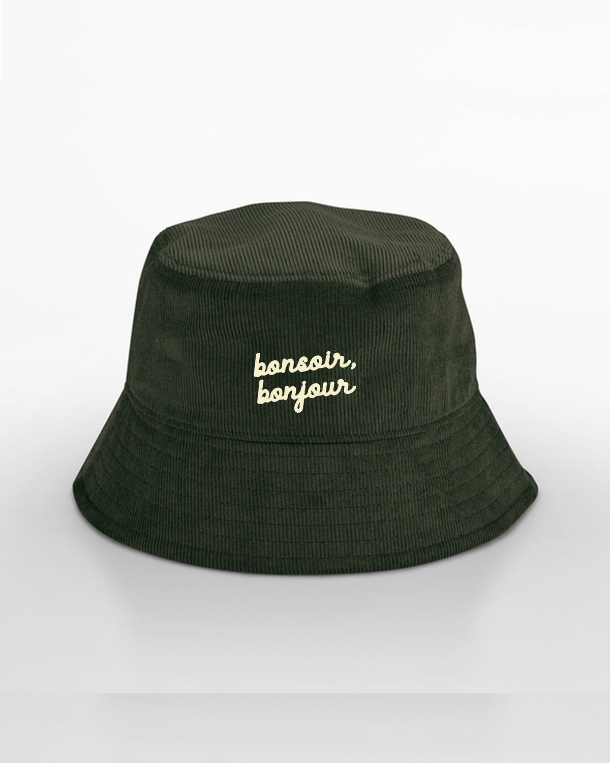 Chapeau Bob Bonsoir, Bonjour brodé - Cazarre x Foot Dimanche