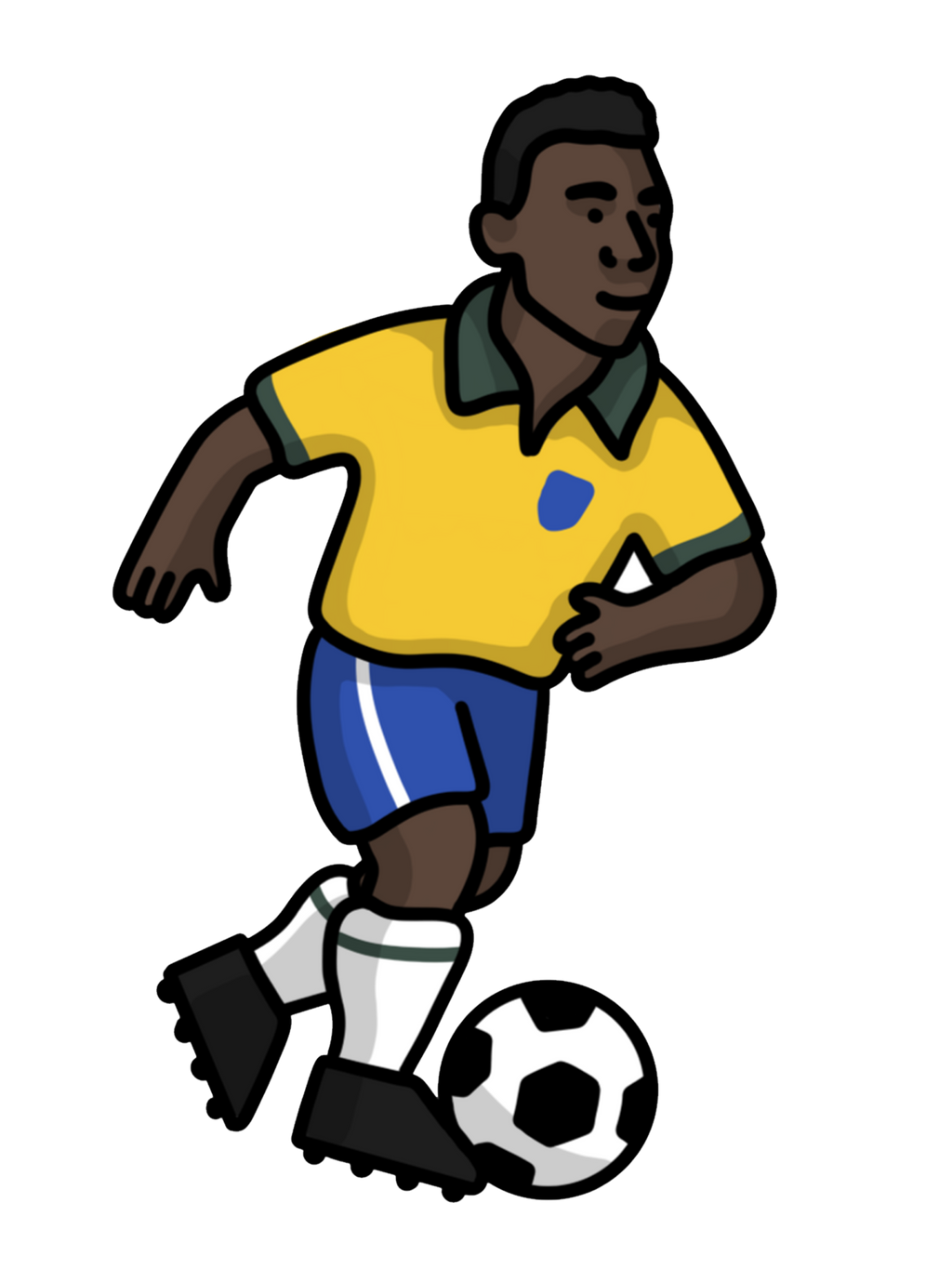 Chaussettes Pelé Brésil - Foot Dimanche x Clément Striano