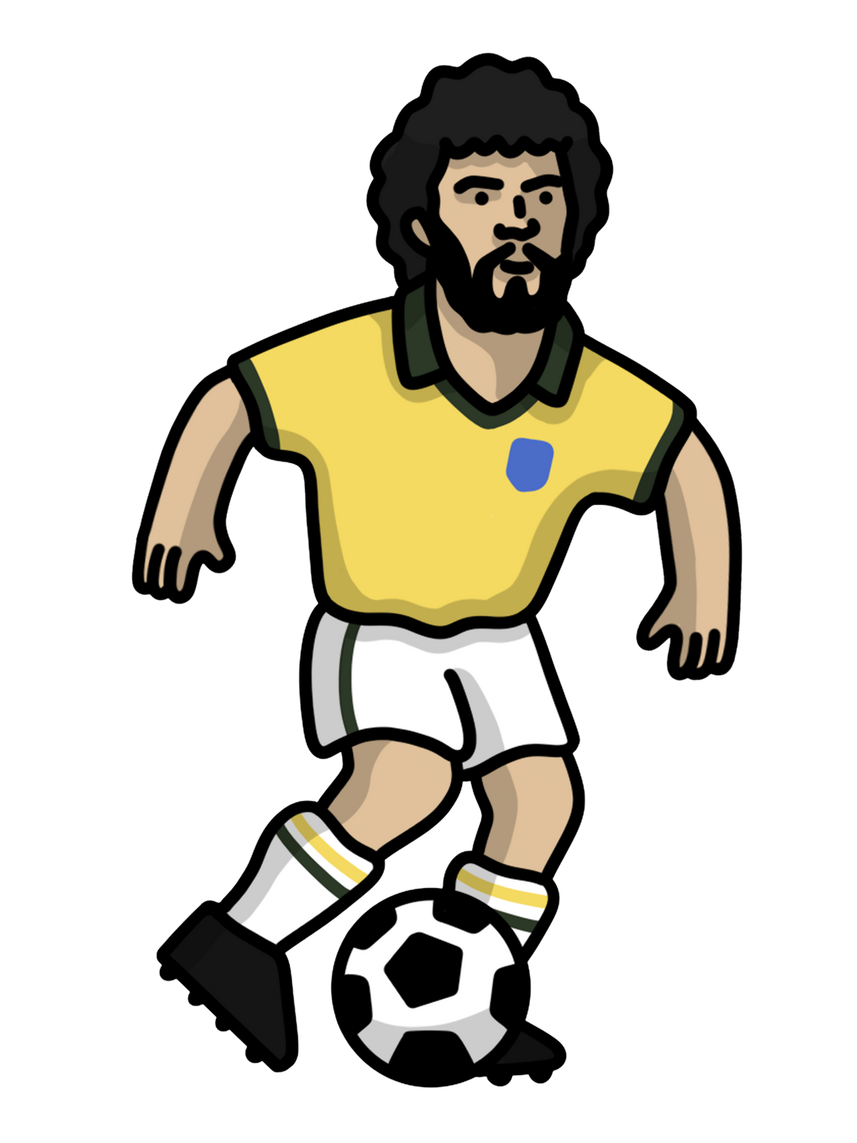 Chaussettes Socrates Brésil - Foot Dimanche x Clément Striano