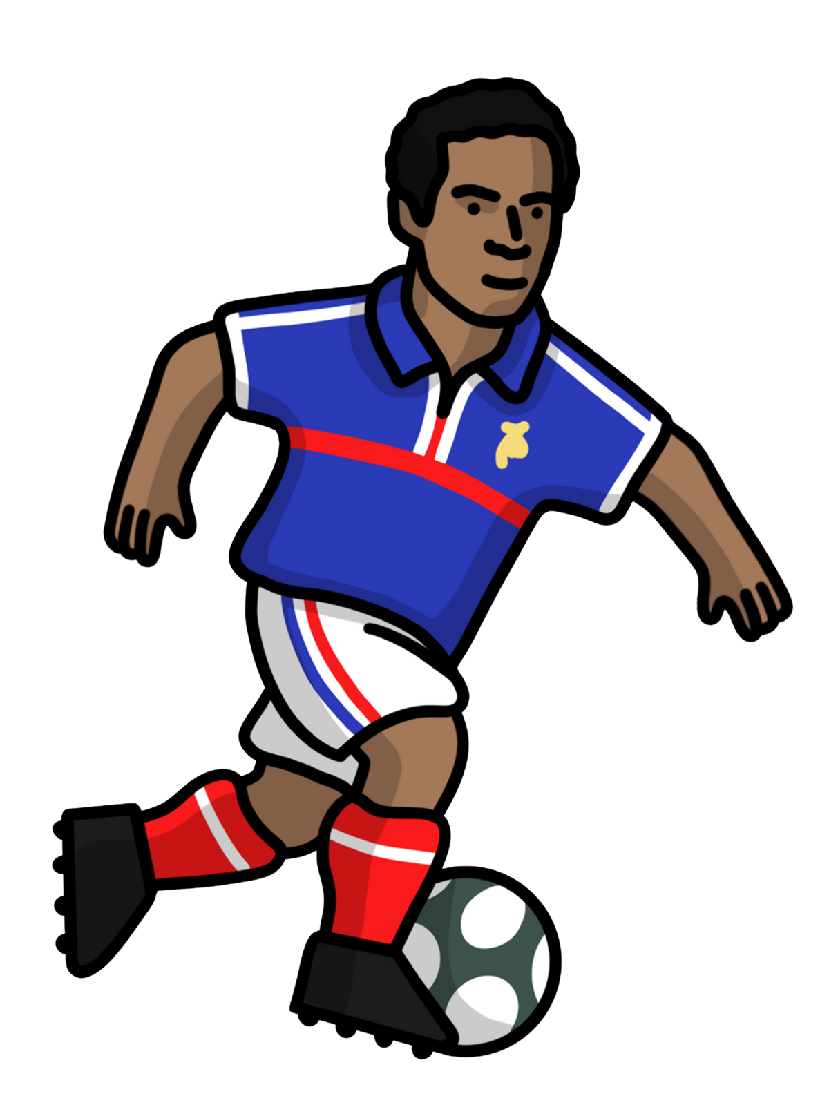 Chaussettes Thierry Henry France - Foot Dimanche x Clément Striano