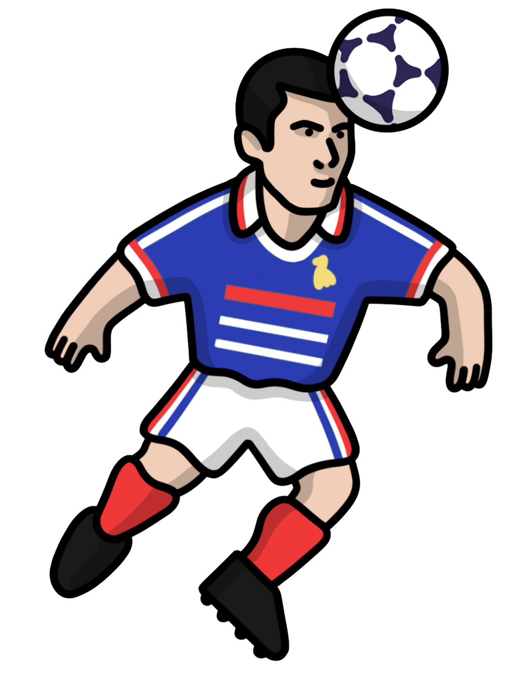 Chaussettes Zidane France - Foot Dimanche x Clément Striano