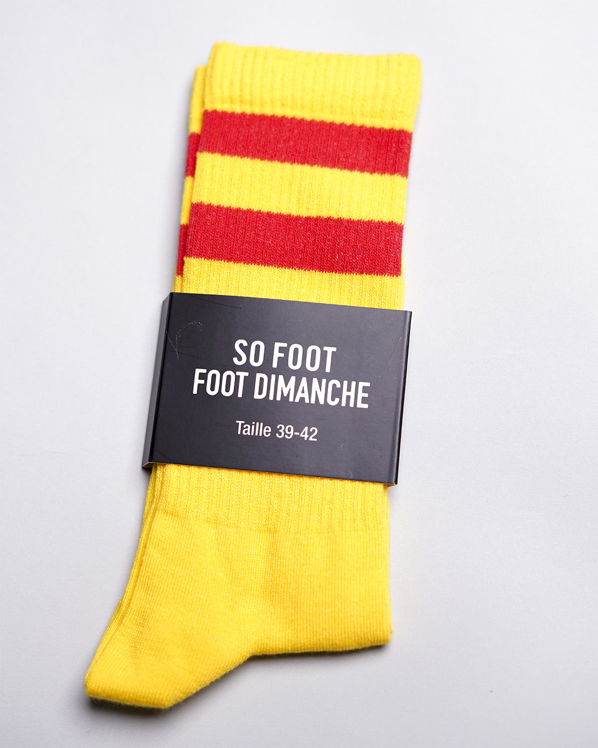 Chaussettes Foot Jaune et Rouge - So Foot x Foot Dimanche