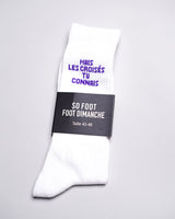 Chaussettes Foot les croisés tu connais - So Foot x Foot Dimanche