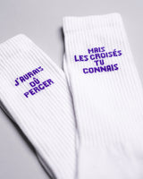 Chaussettes Foot les croisés tu connais - So Foot x Foot Dimanche