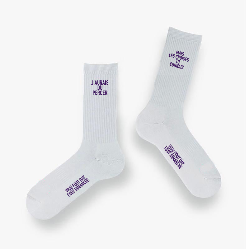 Chaussettes les croisés tu connais - Vrai Foot Day x Foot Dimanche