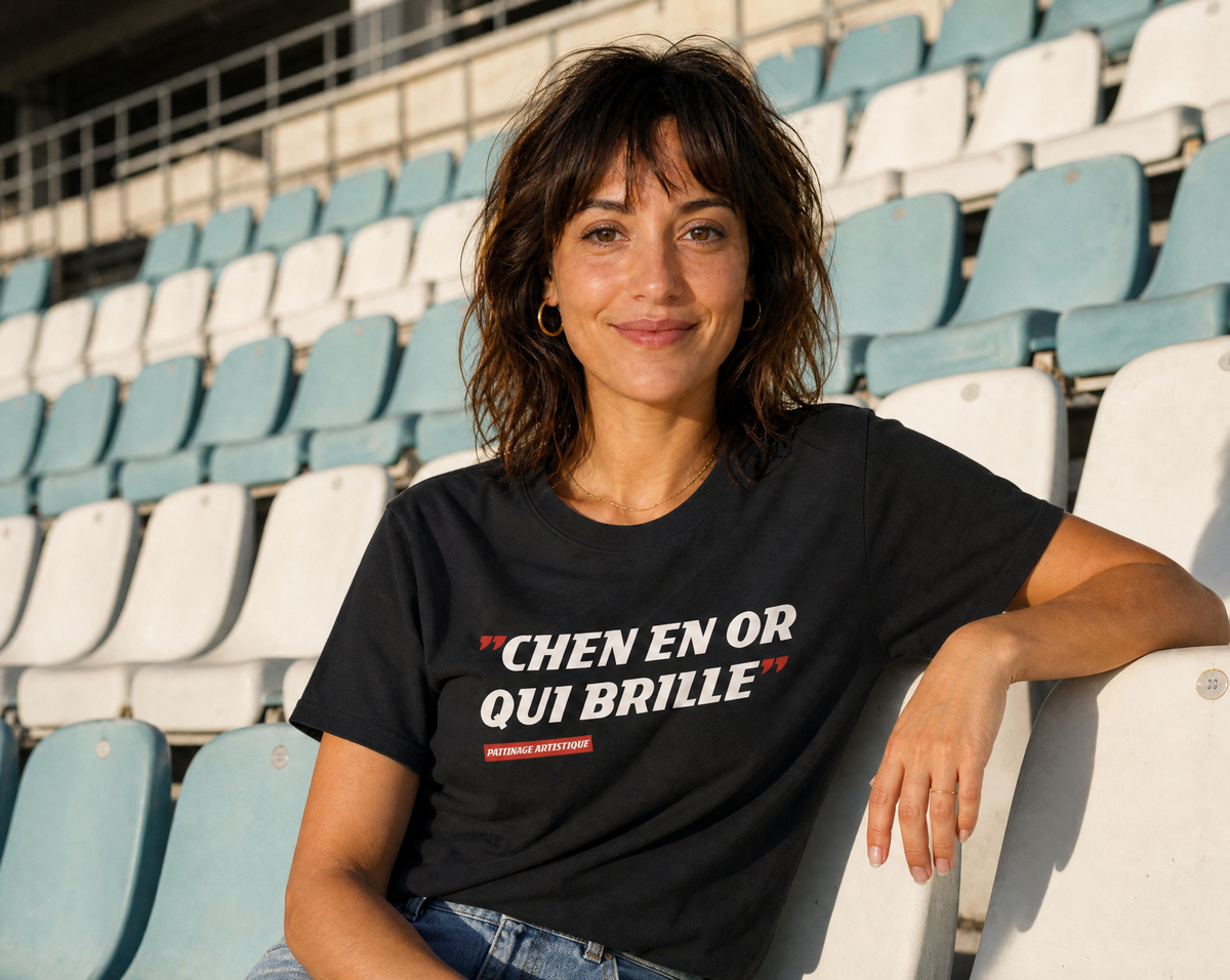 Tee Shirt Chen en or qui brille - L'Equipe x Foot Dimanche