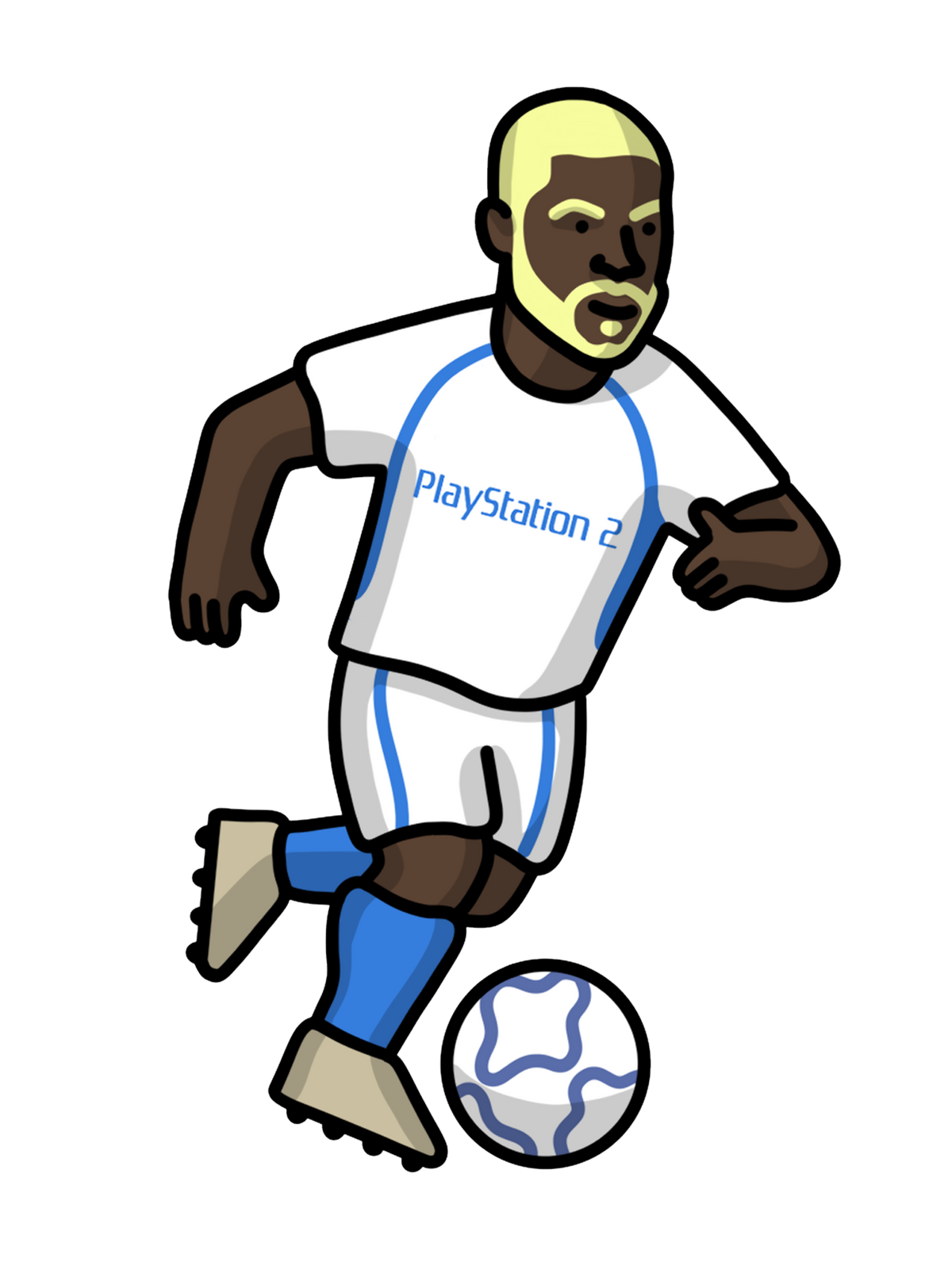Chaussettes Djibril Cissé  - Foot Dimanche x Clément Striano