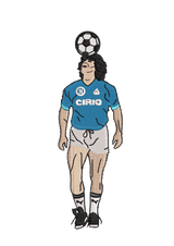 Tee Shirt Diego MARADONA -  Foot Dimanche