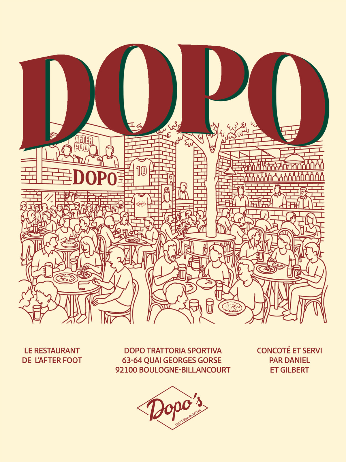 Sweat Capuche Dopo Restaurant - Dopo x Foot Dimanche