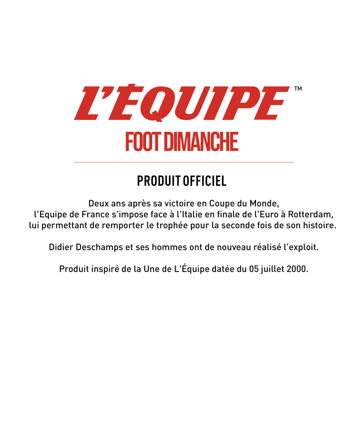 Tee Shirt Monumental  - L'Equipe x Foot Dimanche