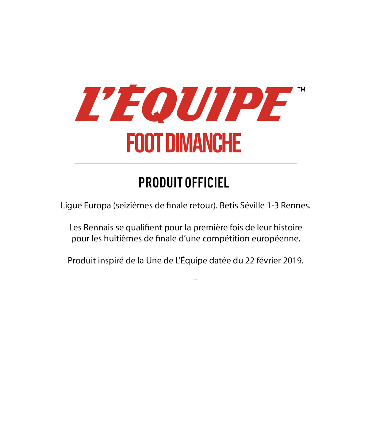 Tee Shirt La Breizh Dance - L'Equipe x Foot Dimanche
