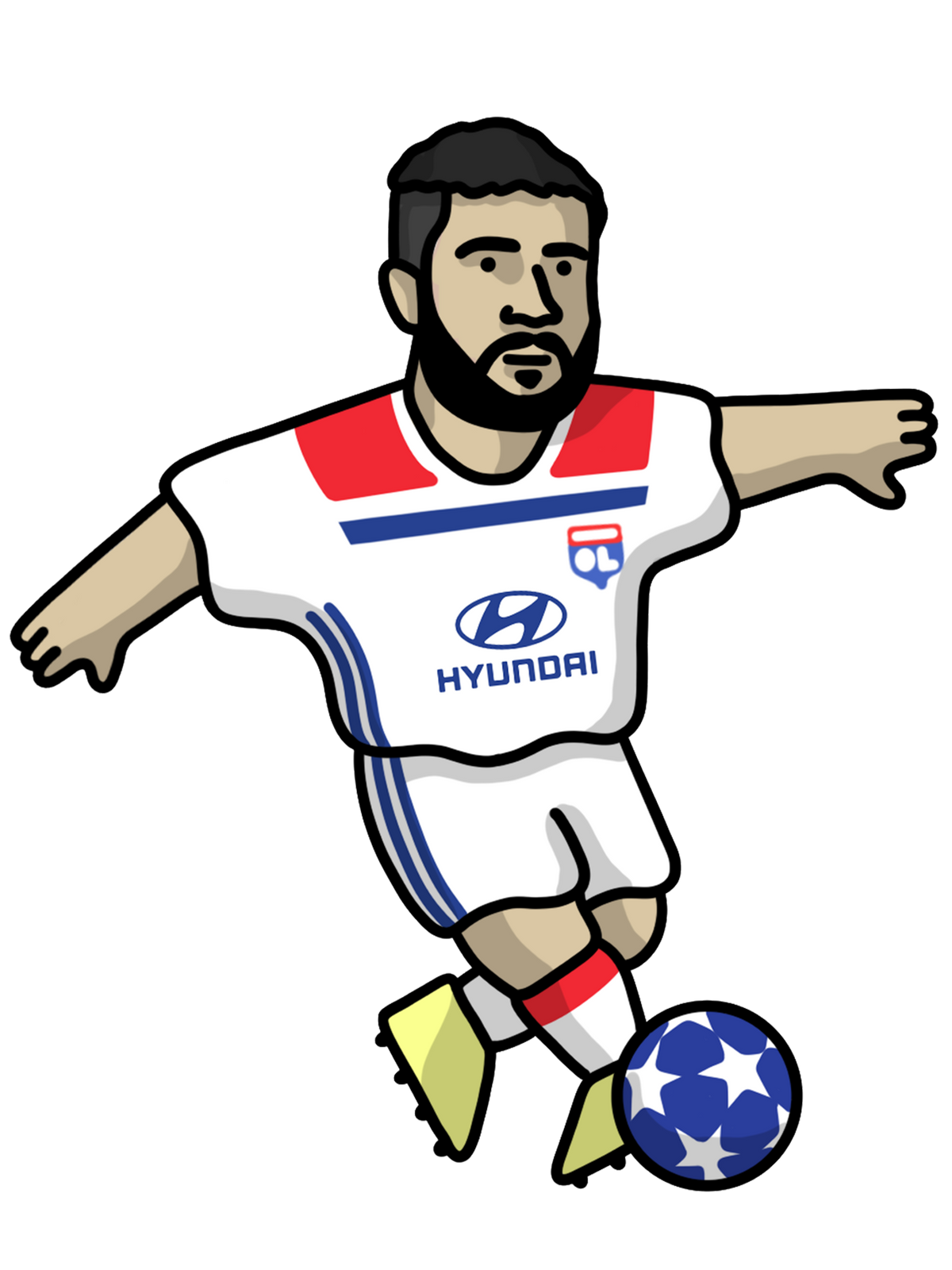 Chaussettes Fekir - Foot Dimanche x Clément Striano