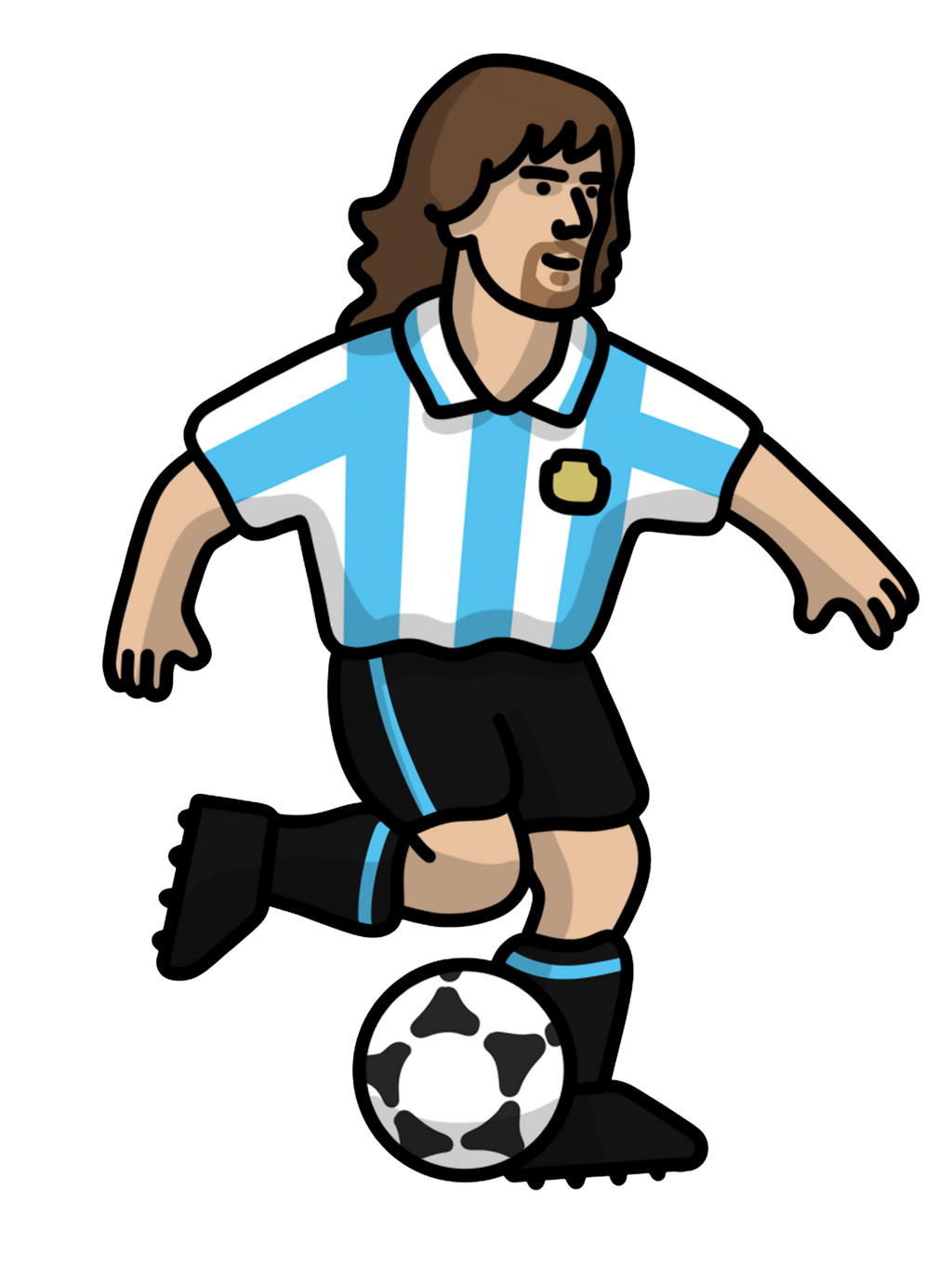 Chaussettes Gabriel Batistuta Argentine - Foot Dimanche x Clément Striano