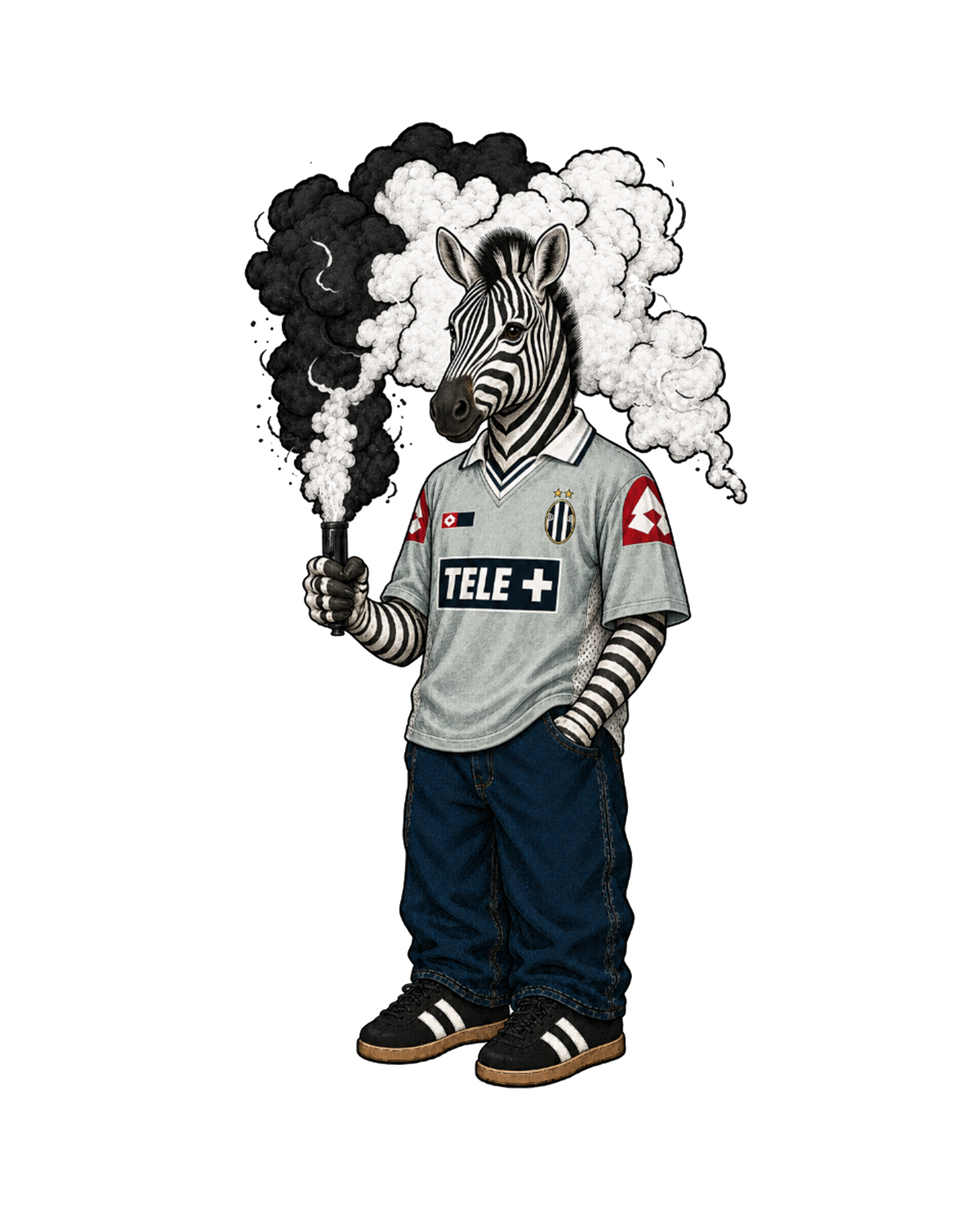 Tee-shirt Juventus Zèbre Away – Turin Vintage