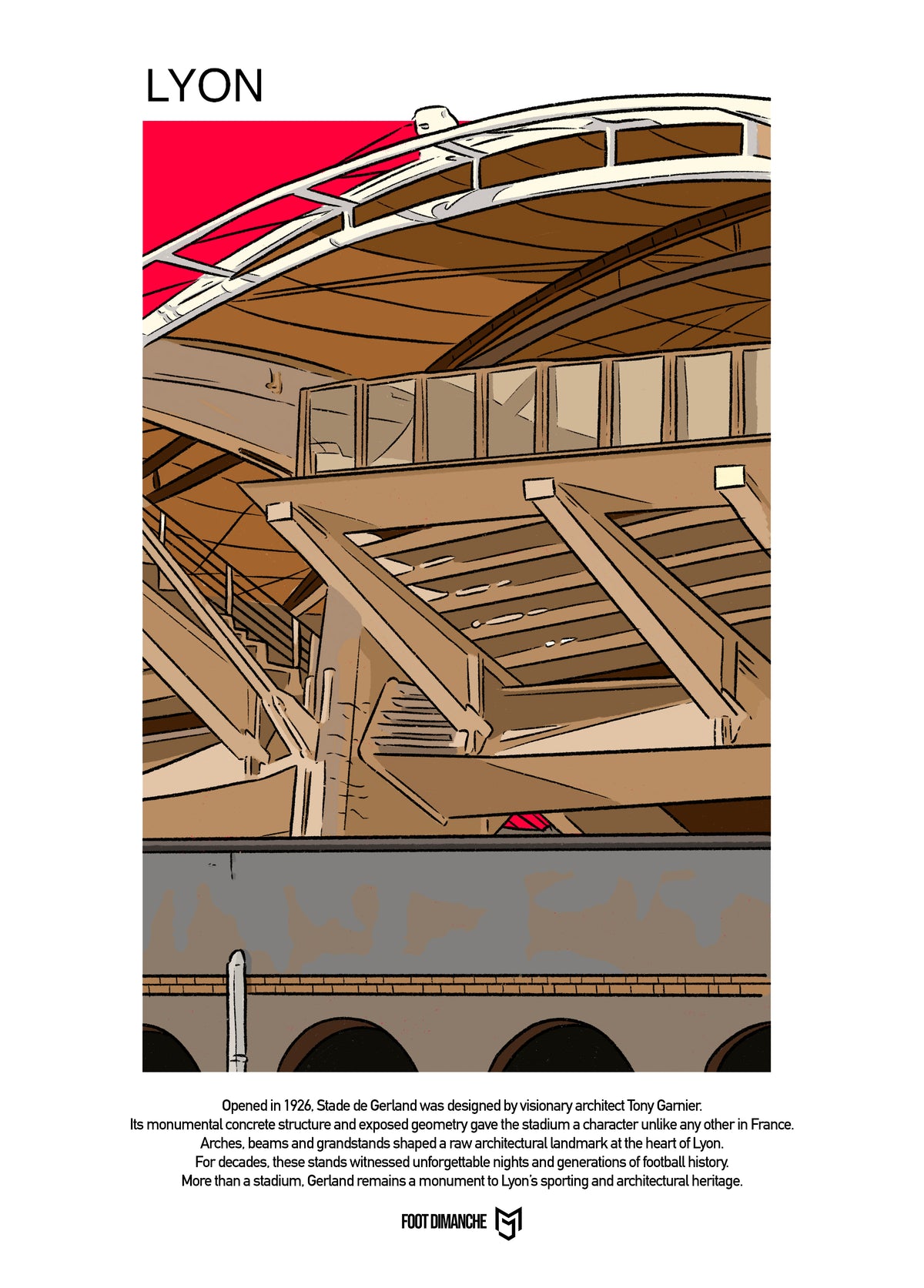 Tee Shirt Lyon - Foot Dimanche x Mark Johnson