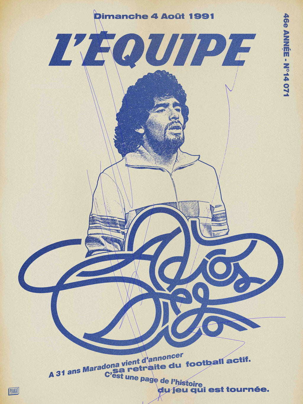 Sweat Capuche Adios Diego - L'Equipe x Foot Dimanche