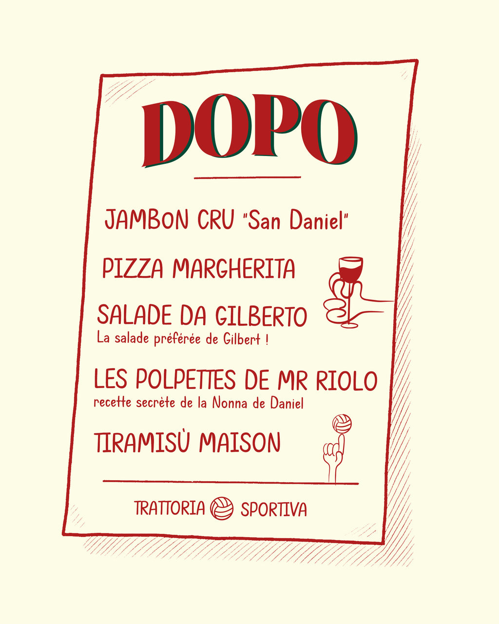 Tee Shirt Dopo Menu - Dopo x Foot Dimanche