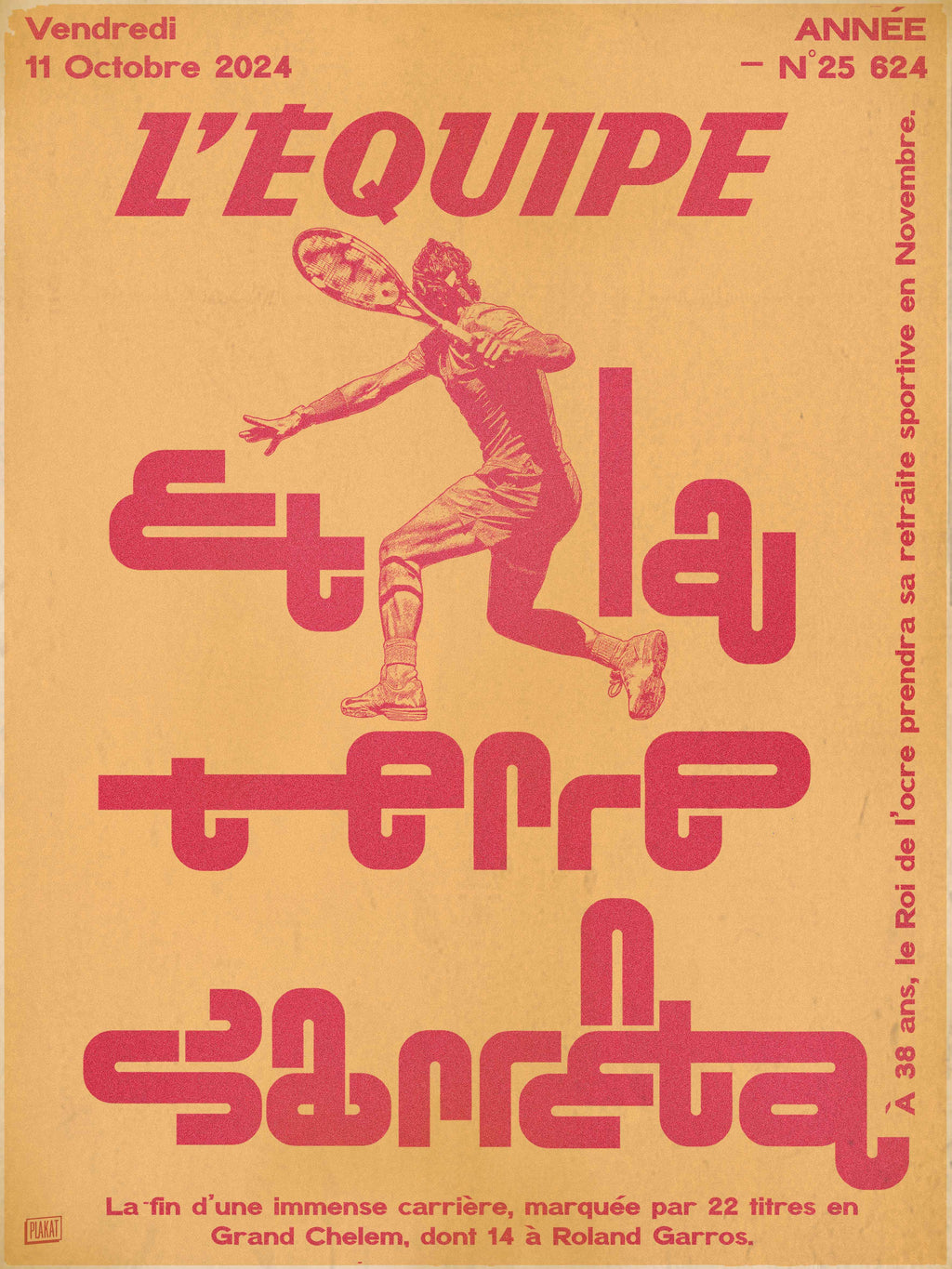 Tee Shirt Et la terre s'arrêta - L'Equipe x Foot Dimanche by Plakat