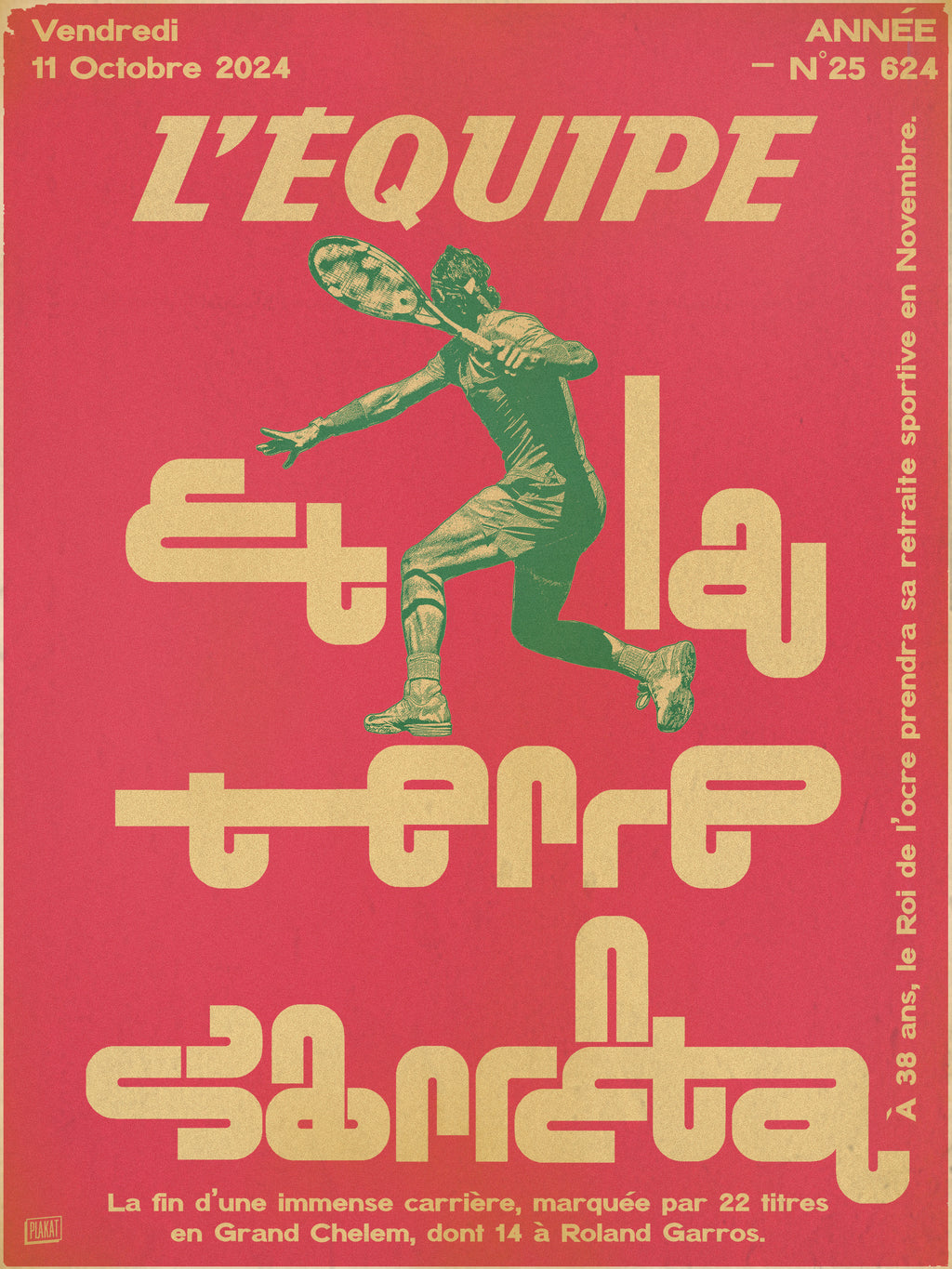 Tee Shirt Et la terre s'arrêta - L'Equipe x Foot Dimanche by Plakat