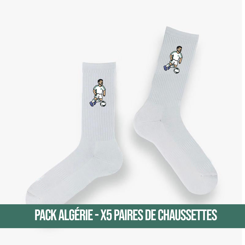 Pack 5 Chaussettes Algérie - Foot Dimanche x Clément Striano