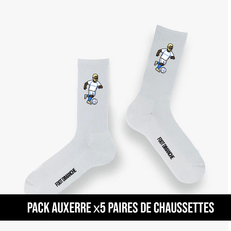Pack 5 Chaussettes Auxerre - Foot Dimanche x Clément Striano